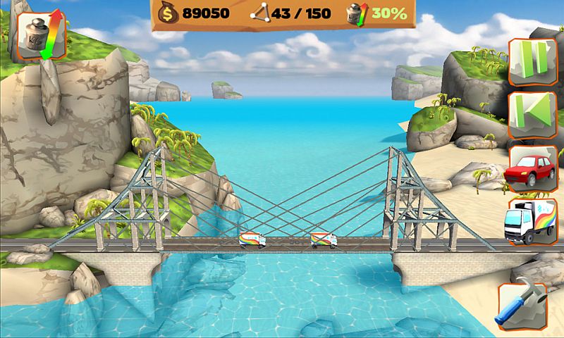 A suspension bridge across a coastal inlet