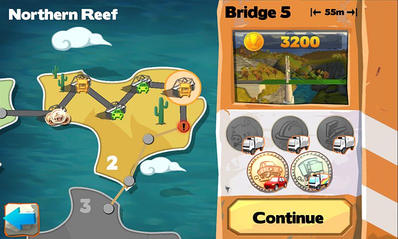 The island map and challenge badges